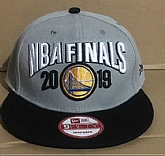 Warriors Team Logo 2019 NBA Champions Gray Adjustable Hat GS,baseball caps,new era cap wholesale,wholesale hats
